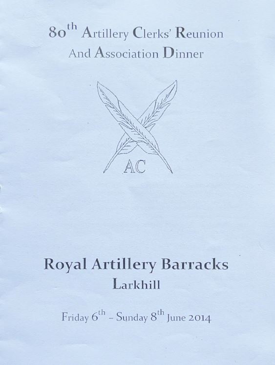 80th AC Reunion Dinner Weekend Programme - 6th to 8th June 2014